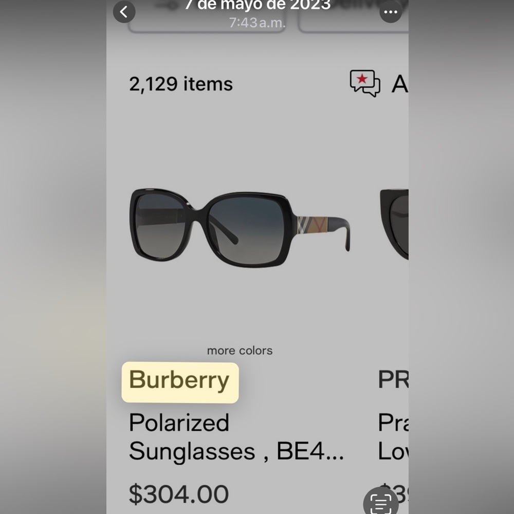 Burberry Black Gradient Sunglasses